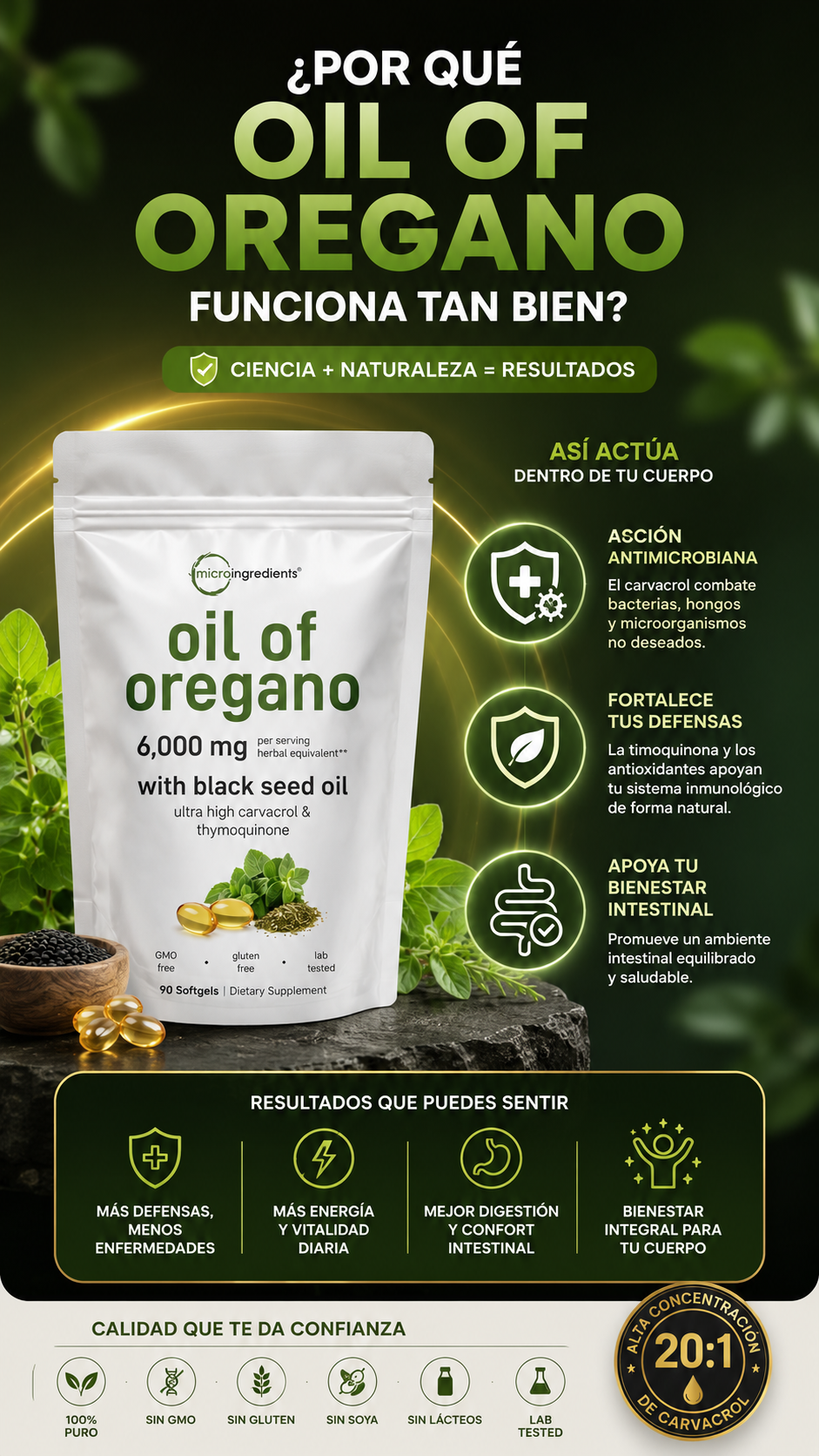 Oil of Oregano - Microingredients | Suplemento Premium para tu Bienestar