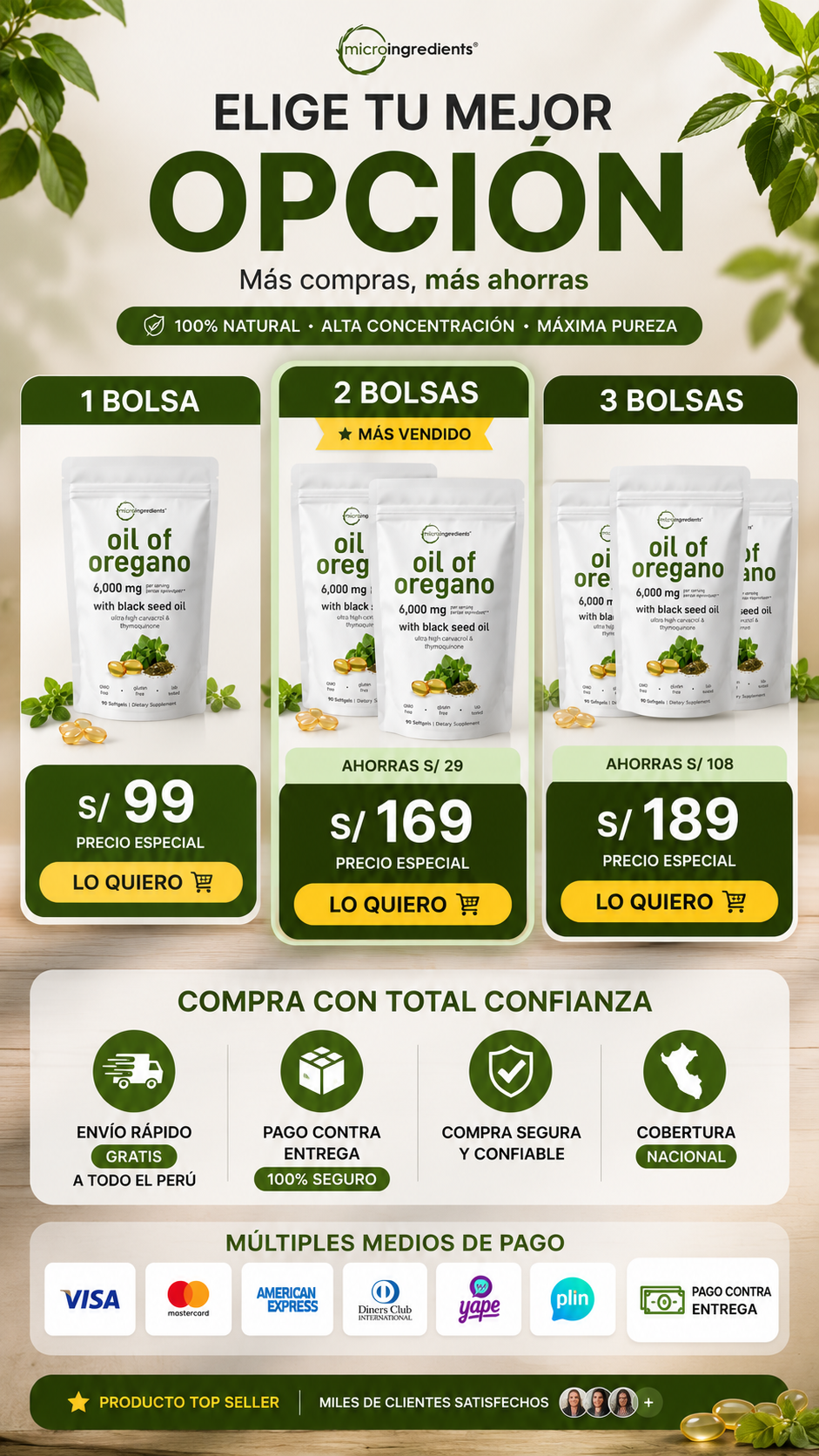Oil of Oregano - Microingredients | Suplemento Premium para tu Bienestar