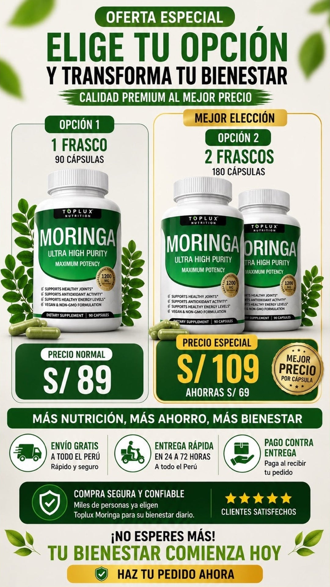 Moringa Ultra High Purity - Toplux Nutrition